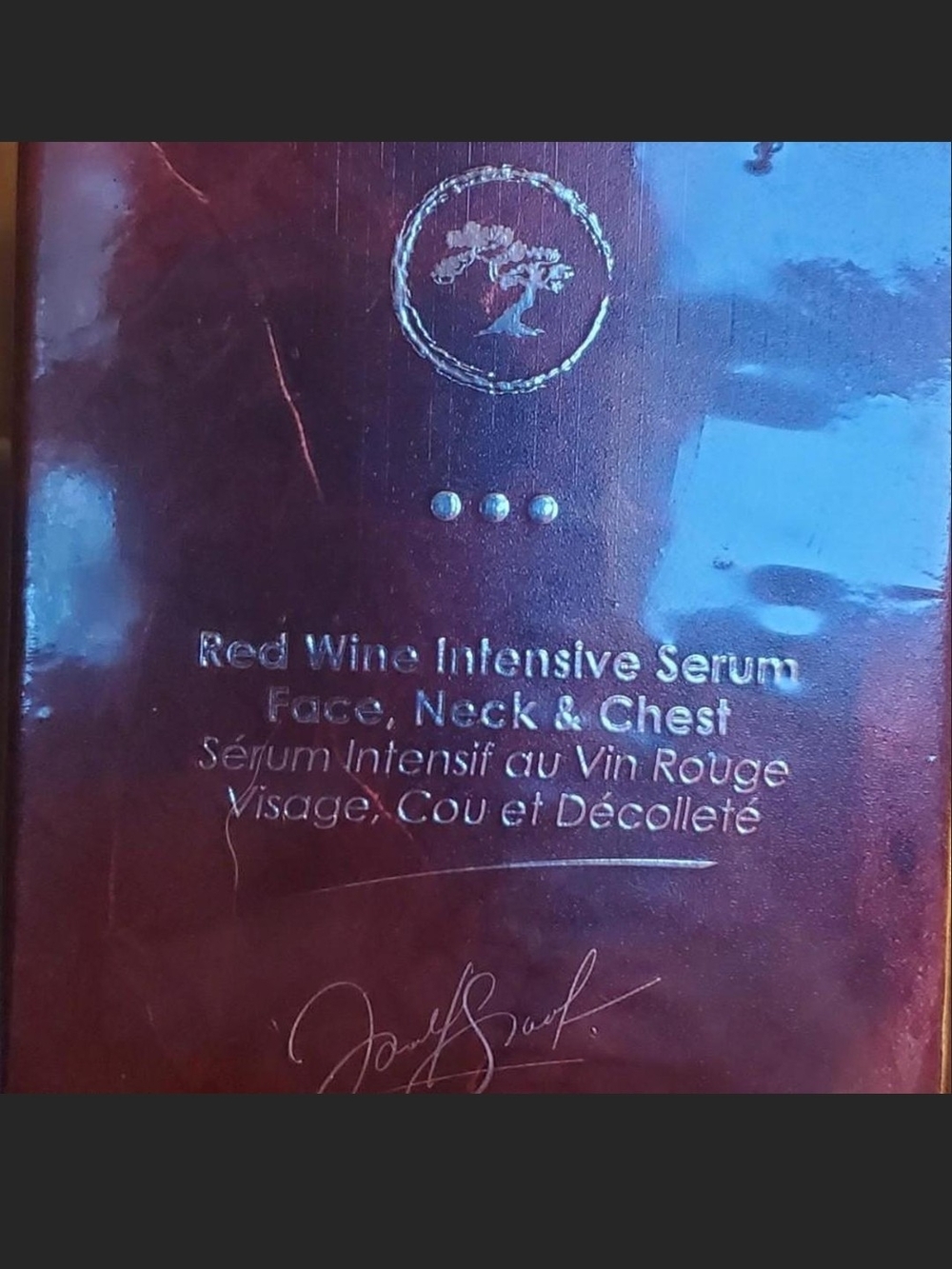 Red Wine Intensive Serum for Face, Neck & Chest - Deep Burgundy